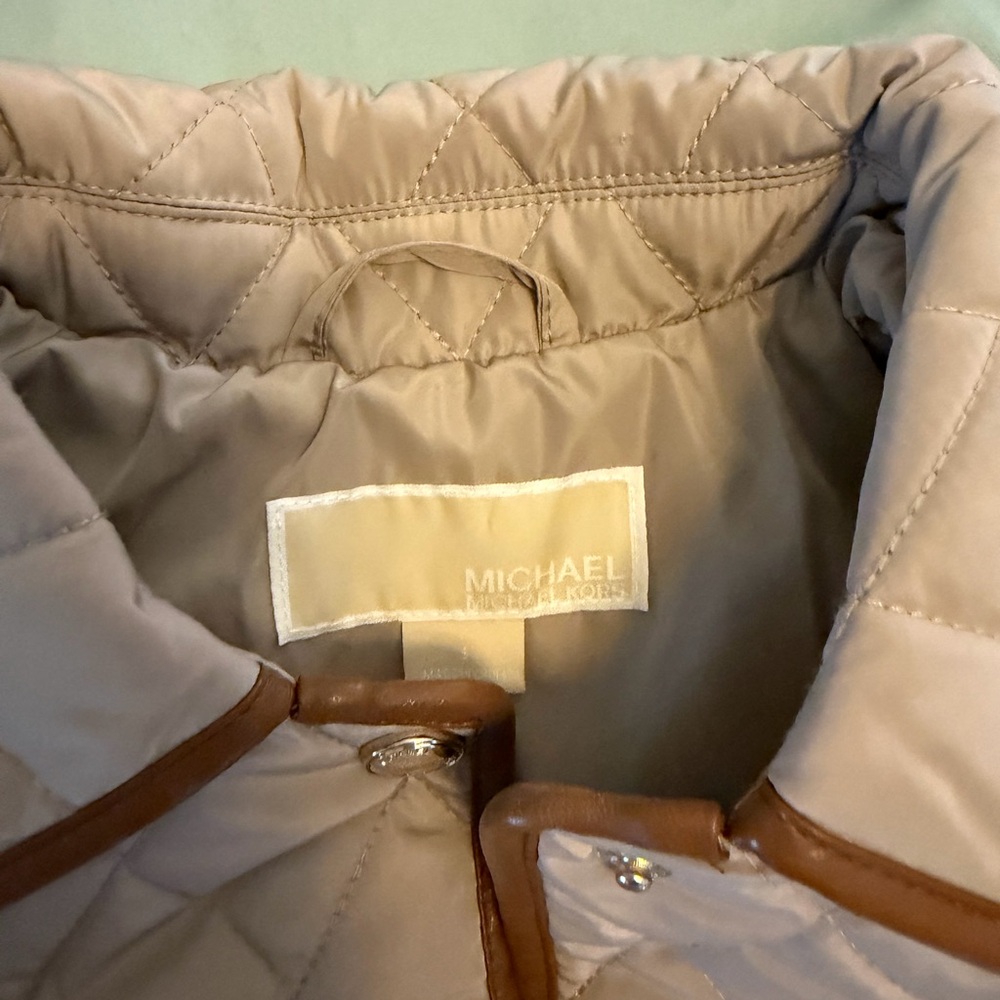 Michael Kors Quilted Puffer Jacket - Light Brown - Picture 2 of 3